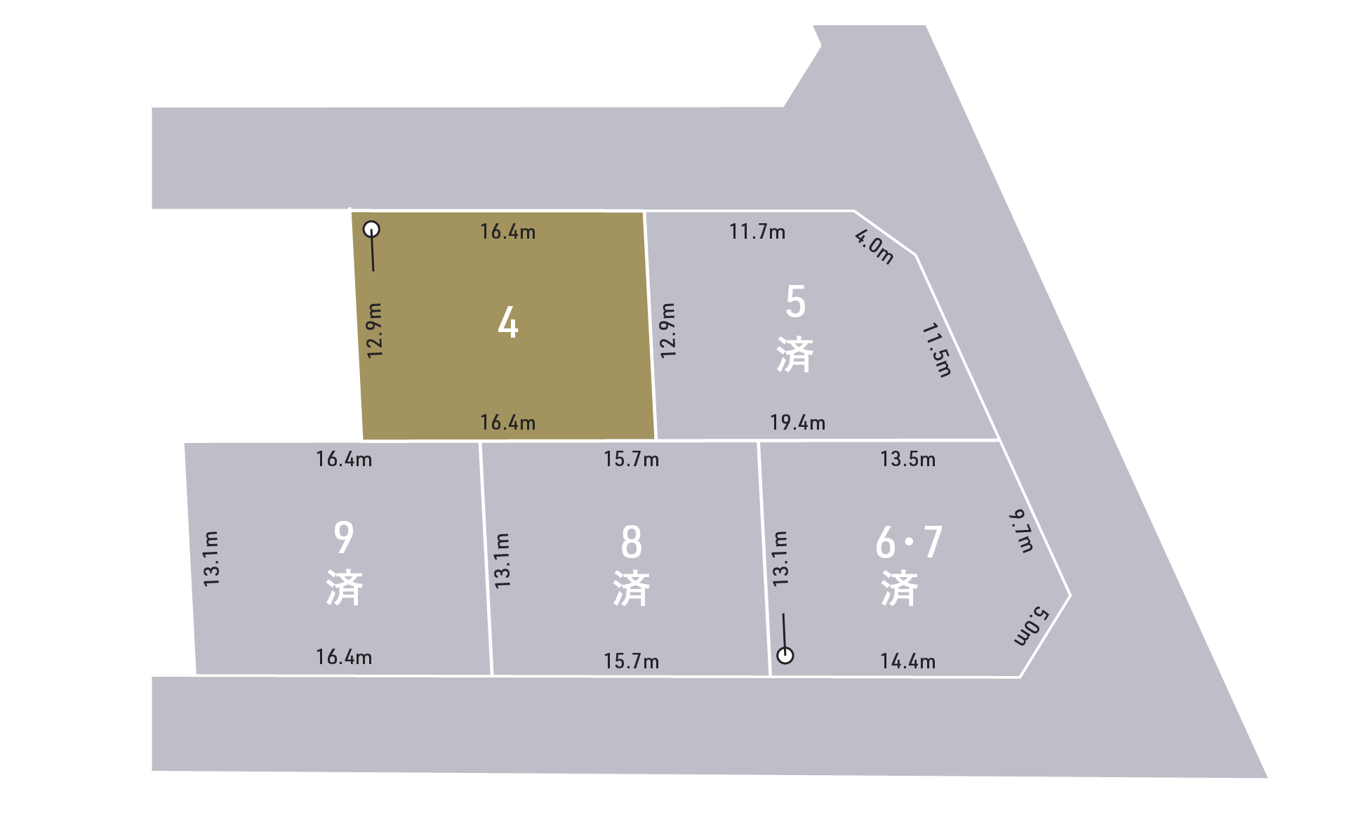 白山市北安田南部地区土地区画整理地内仮換地