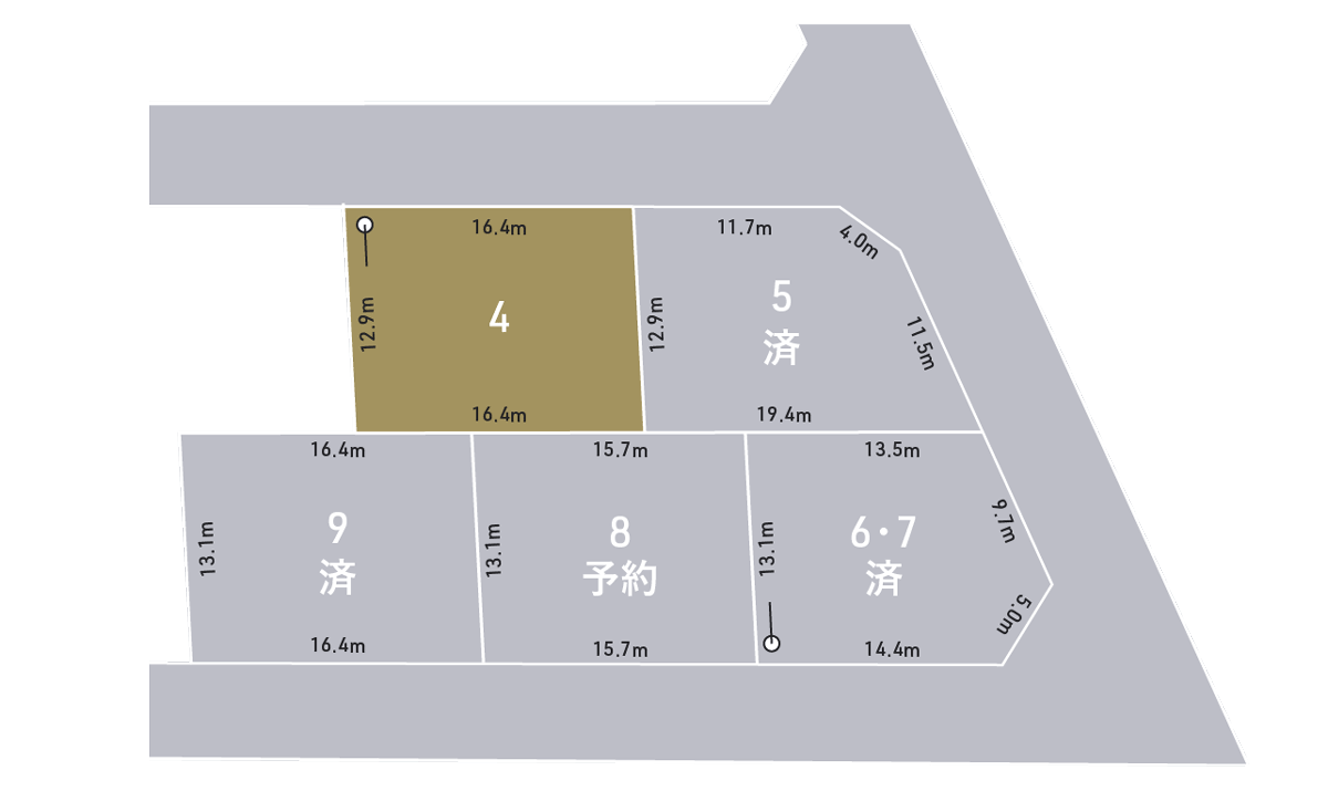 白山市北安田南部地区土地区画整理地内仮換地