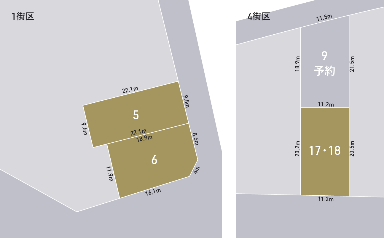 白山市北安田南部地区土地区画整理地内仮換地1,4街区